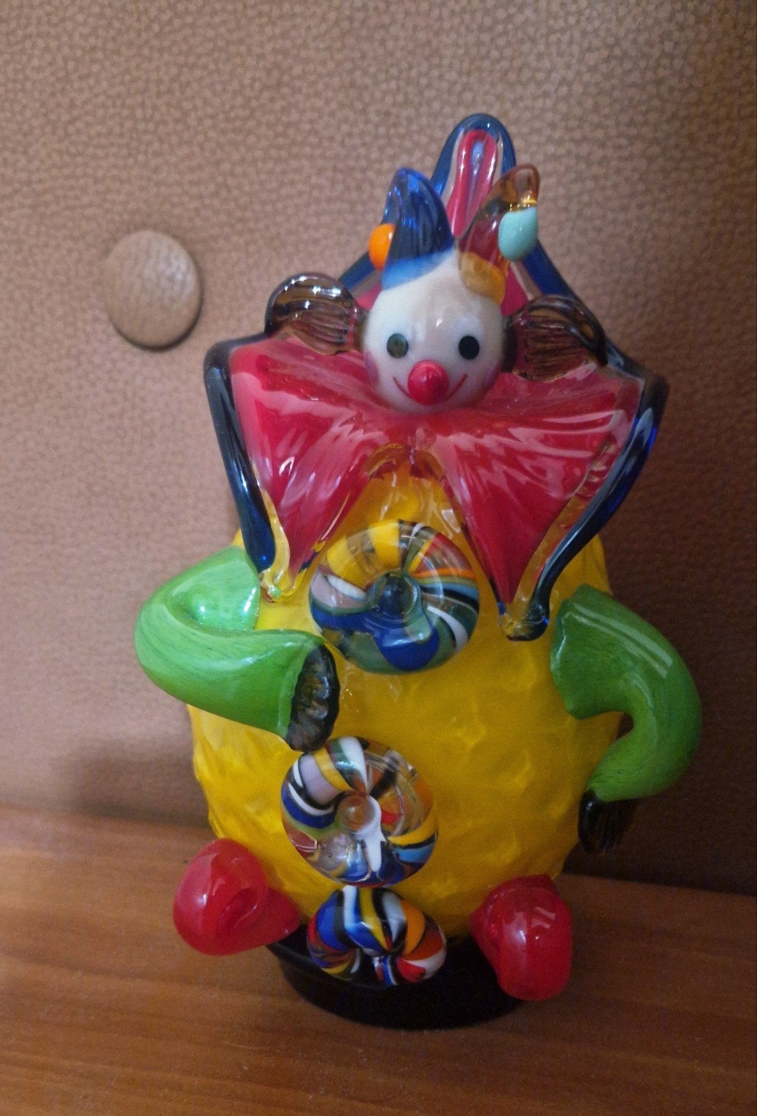 Zeldzame Murano Glazen Clown - Handgeblazen Italië, Antiek en Kunst, Ophalen of Verzenden