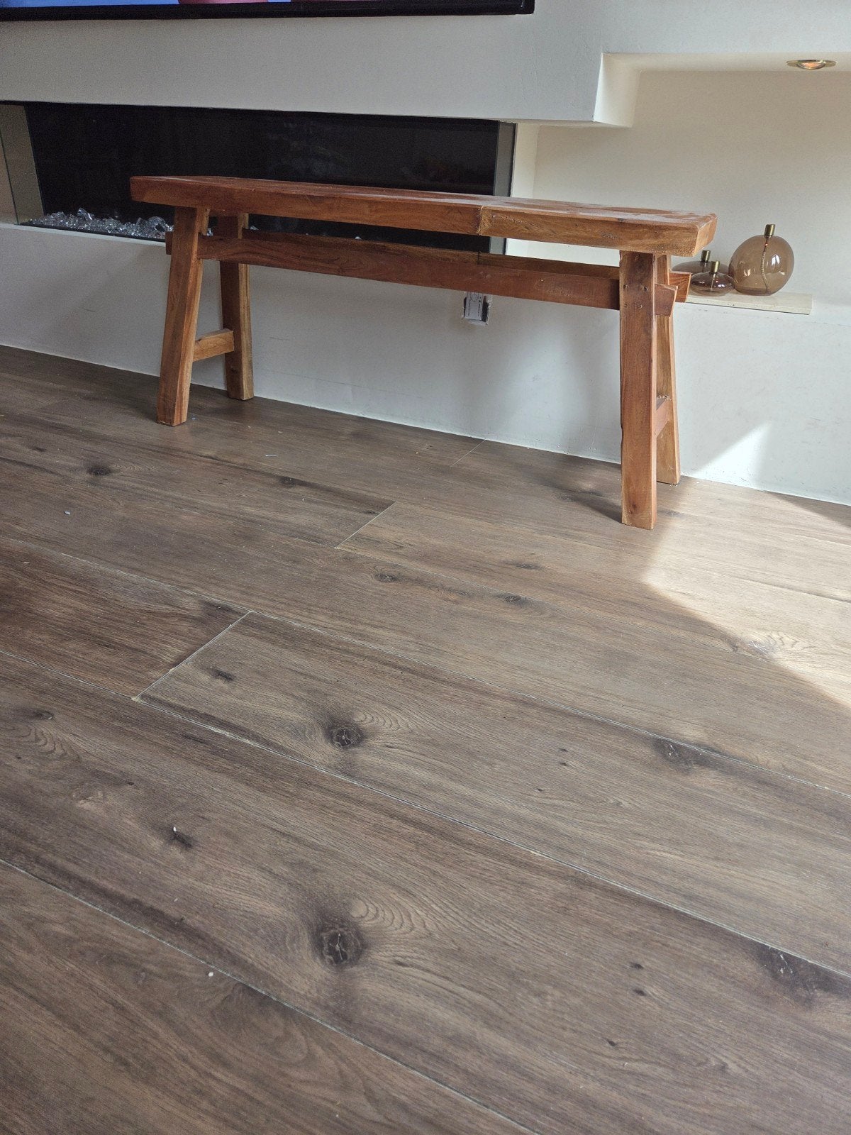 Nieuw houten bankje van Xenos, ongebruikt met kaartje, Huis en Inrichting, Stoelen, Ophalen, Bruin, Nieuw, Eén