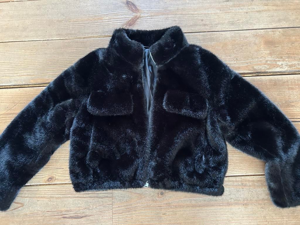Nieuwe Fluffy Lentejas – Zwart (One Size), Ophalen of Verzenden, Zo goed als nieuw, Maat 38/40 (M), Zwart