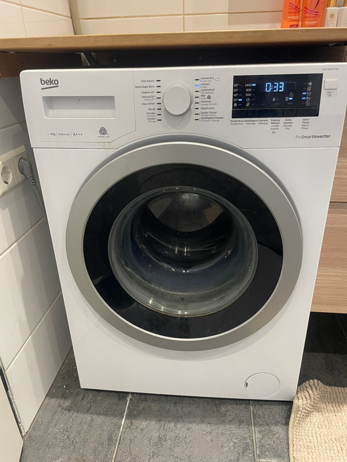 Mooie Beco wasmachine 8kg A+++ energielabel, Ophalen, 1200 tot 1600 toeren, Minder dan 85 cm, 8 tot 10 kg