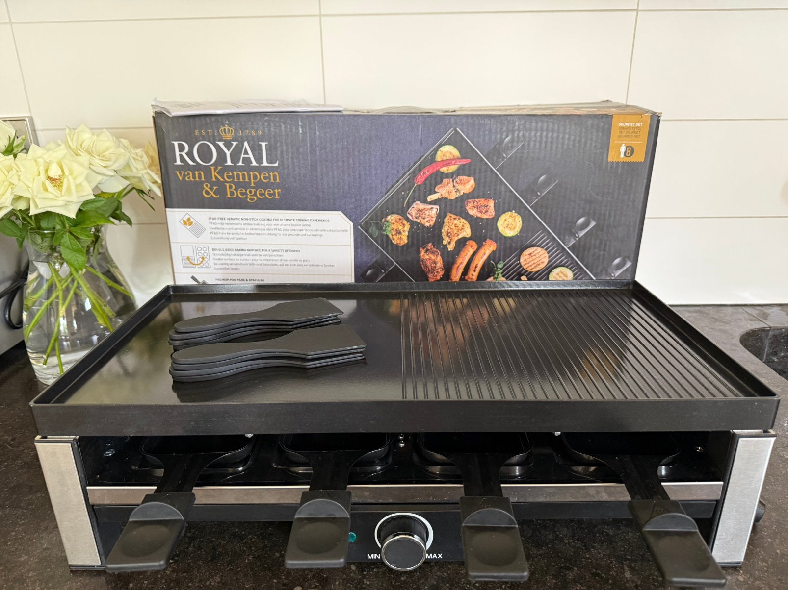 Gourmet Royal van Kempen & Begeer, Witgoed en Apparatuur, Gourmetstellen, Ophalen of Verzenden, Zo goed als nieuw, 4 t/m 7 personen