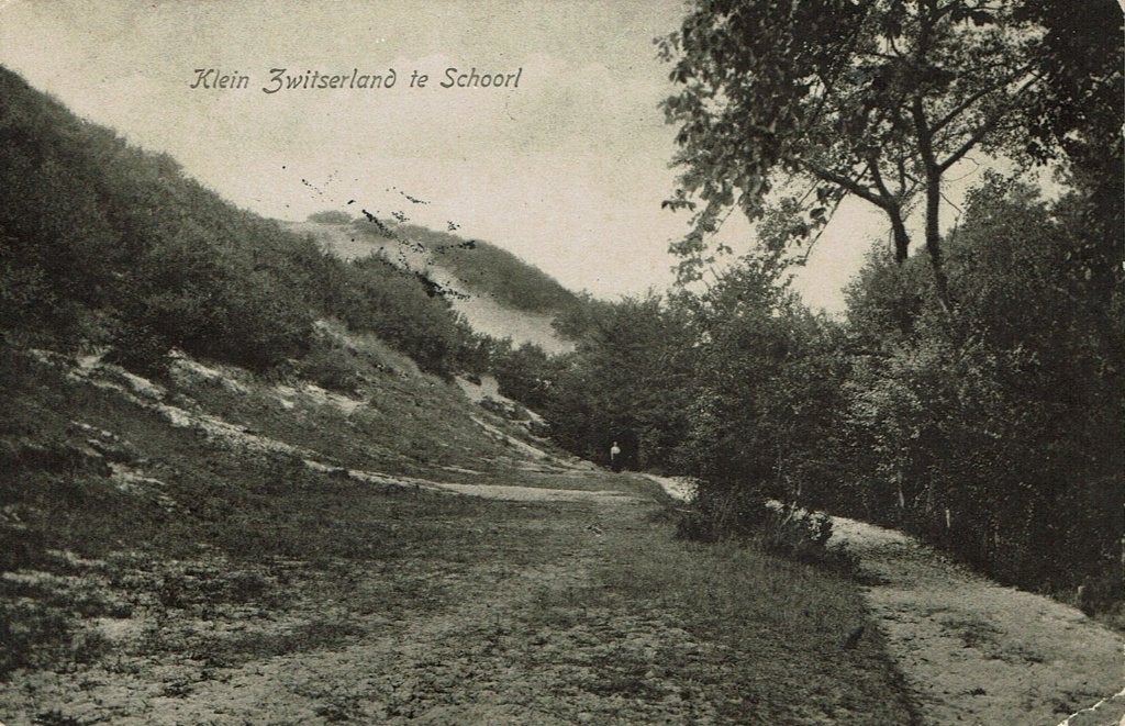 Klein Zwitserland te Schoorl (gem. Bergen), Verzamelen, Ansichtkaarten | Nederland, Ophalen of Verzenden, Voor 1920, Gelopen, Noord-Holland