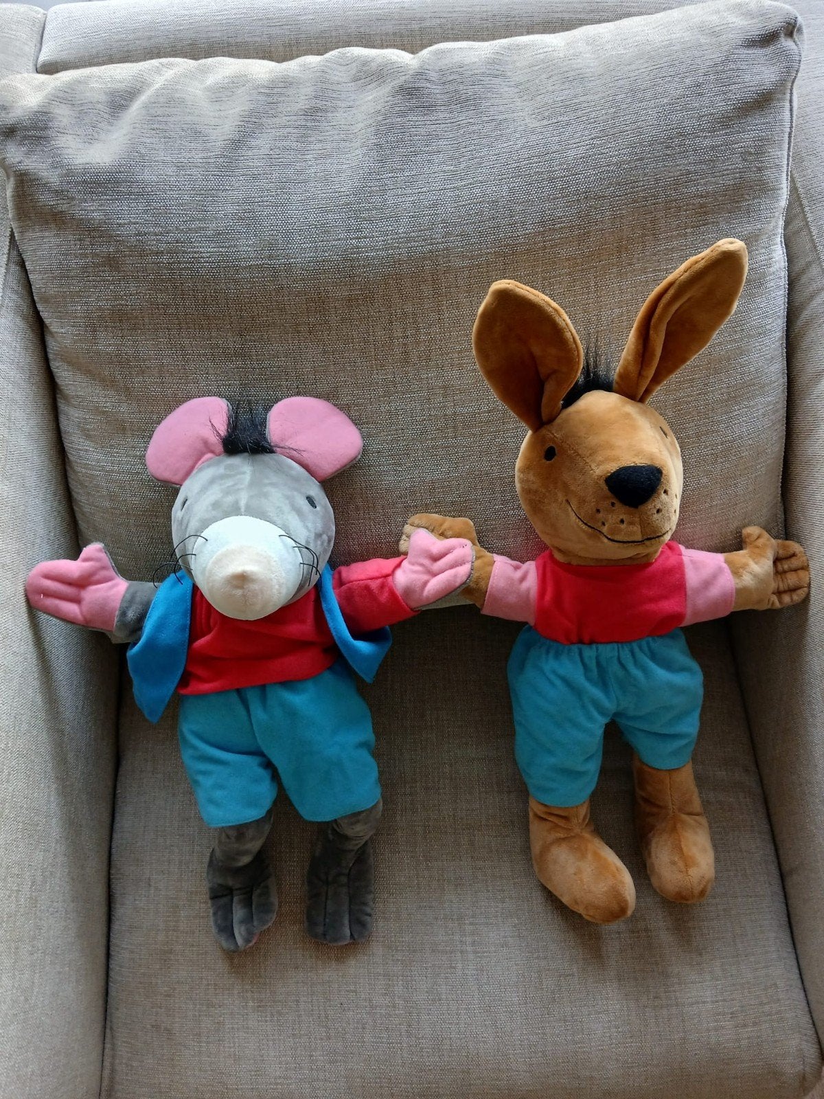Max Velthuijs Kikker, Knuffels Muis en Haas., Kinderen en Baby's, Gebruikt, Overige merken, Overige typen, Ophalen of Verzenden