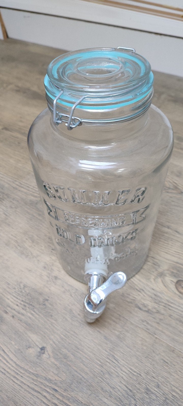 Glazen dispenser met tapkraan, Overige typen, Ophalen, Zo goed als nieuw, Glas