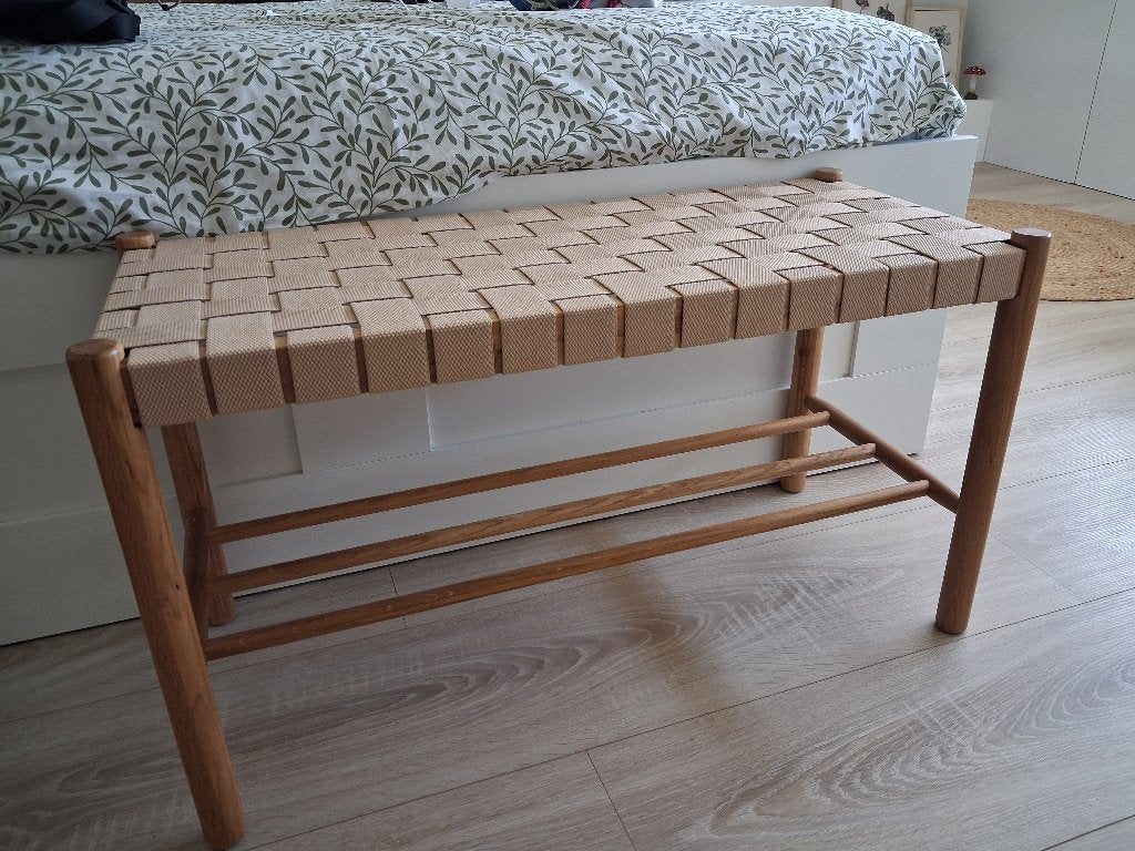 Bench - bank met schap naturel JYSk, Ophalen, Overige maten, Minder dan 75 cm, Zo goed als nieuw