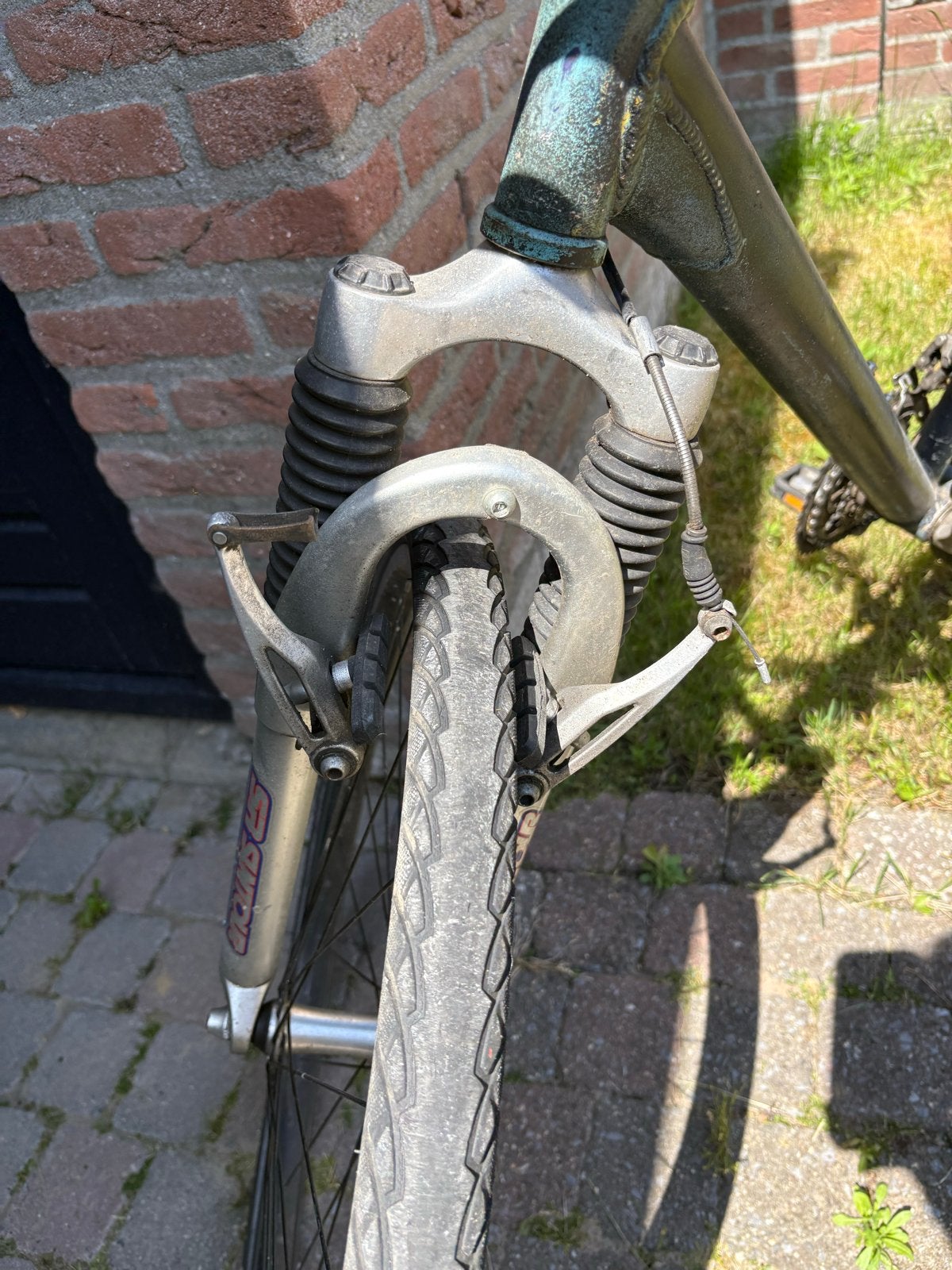 Fiets met gebreken: zadel, rem en slot defect, Overige merken, Gebruikt, Vering, Velgrem