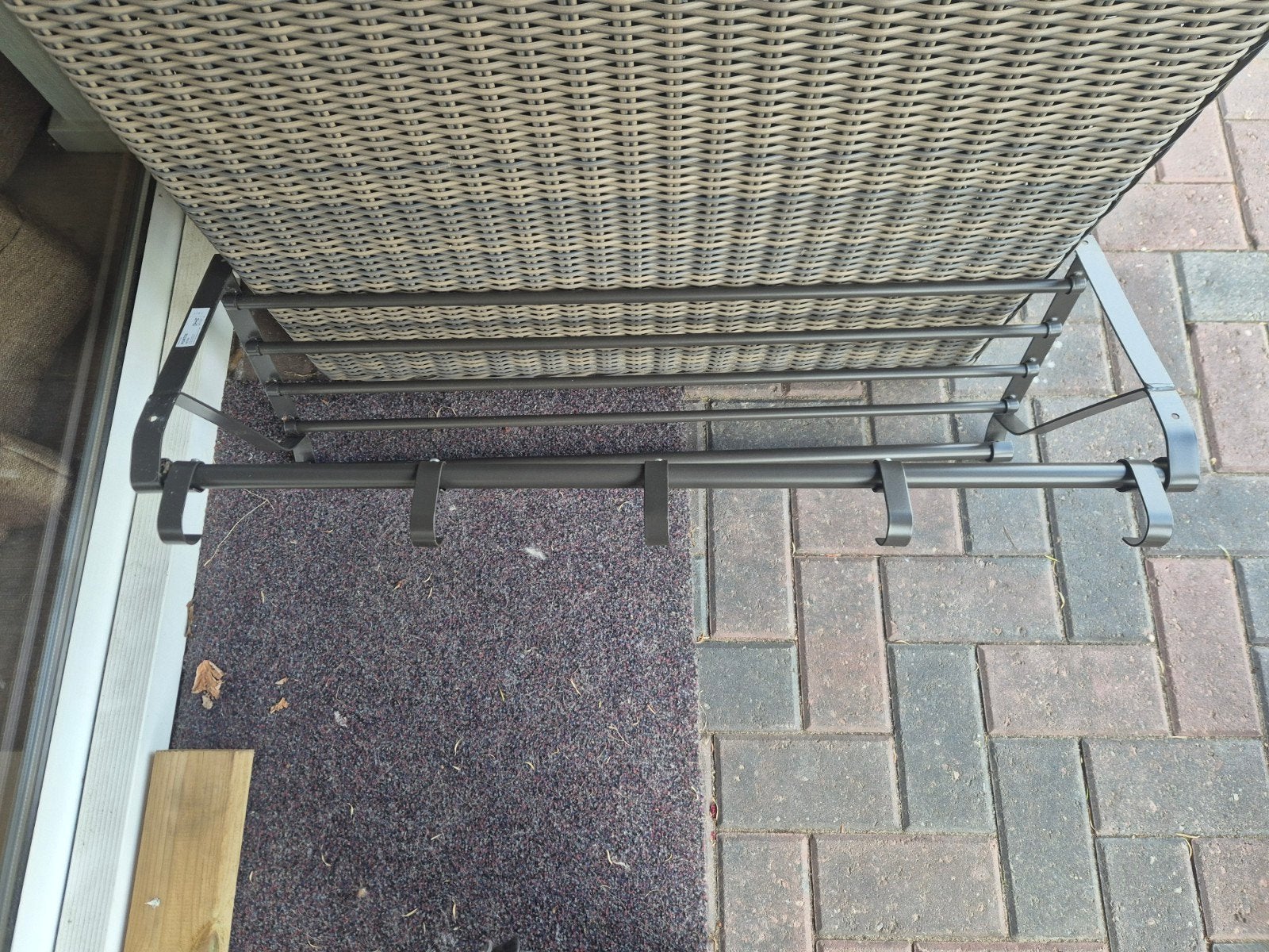RVS Wandkapstok 90cm breed, 32cm hoog, Wandkapstok, Gebruikt, Ophalen of Verzenden, Minder dan 100 cm