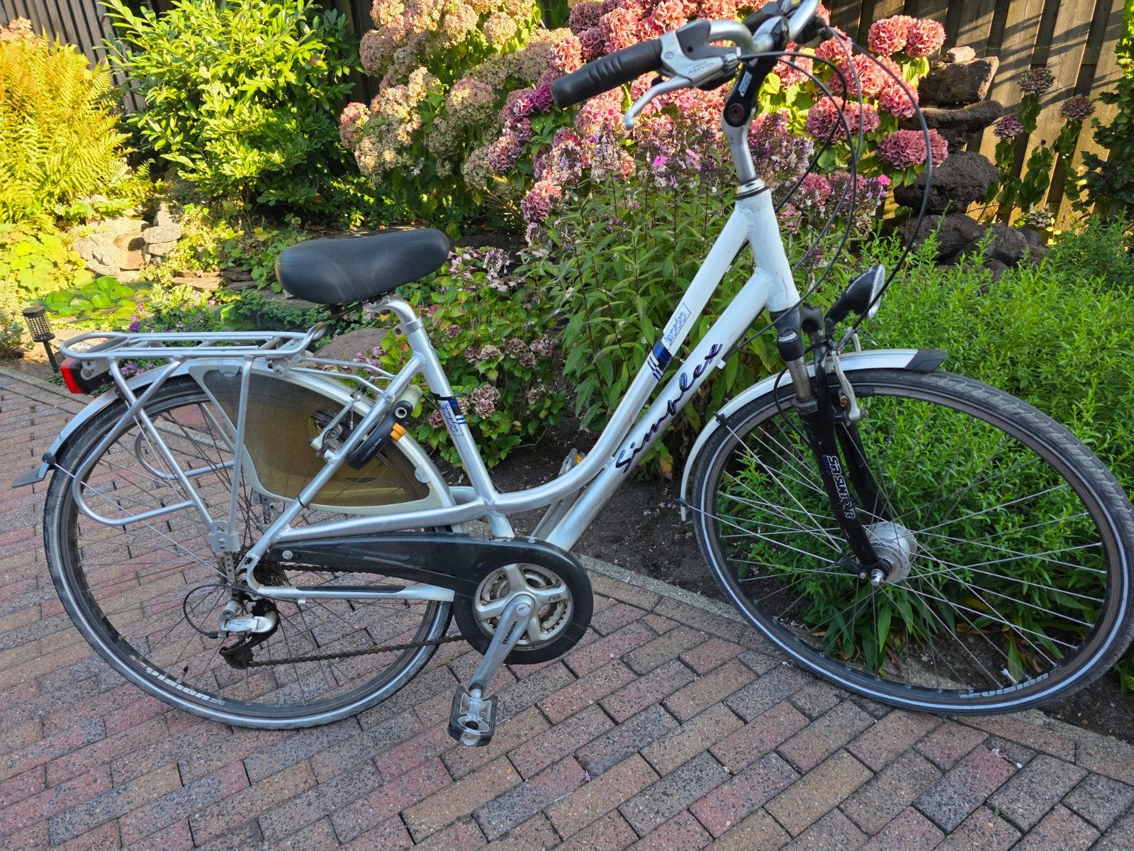 damesfiets 28inch 21v simplex, Gebruikt, Velgrem, 50 tot 53 cm, Ophalen