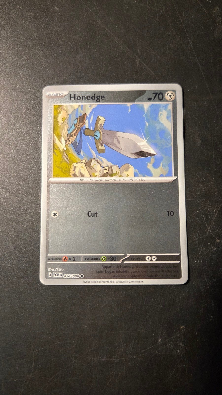 Honedge 056/088 Reverse Holo Lost Origin Pokémon Kaart, Verzenden, Zo goed als nieuw, Losse kaart, Foil
