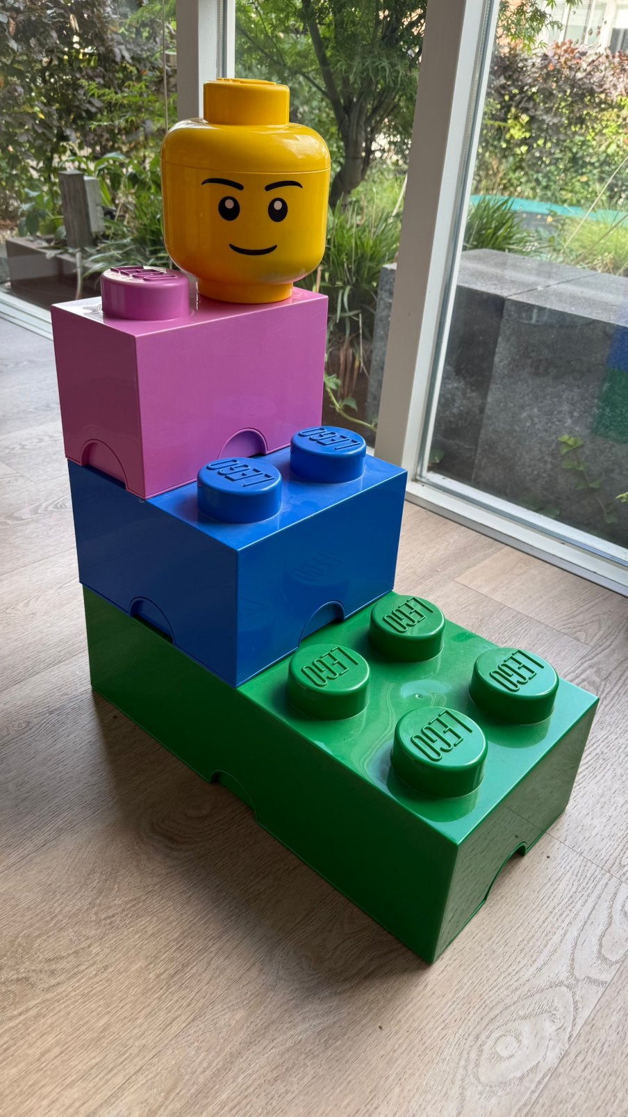 Grote LEGO Opbergboxen en Hoofd - Set van 4, Ophalen of Verzenden, Gebruikt, Overige typen, Lego