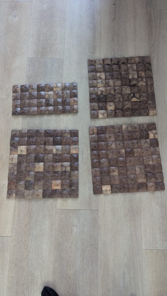 Decoratieve kokos wandpanelen /tegels, Ophalen, Nieuw