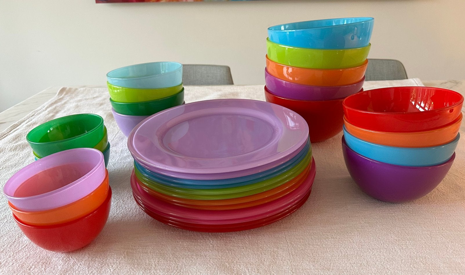 LOVE Plates uniek glazen servies - 33 stuks, Ophalen, Zo goed als nieuw, Schaal