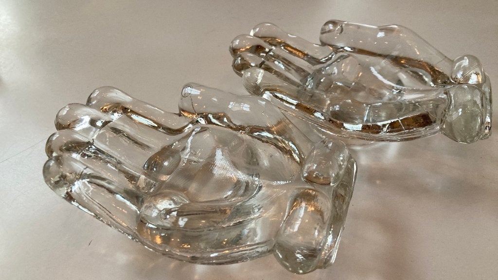 Vintage Glazen Hand Vide Poche Hand Ophouden PPSTK!!!, Ophalen