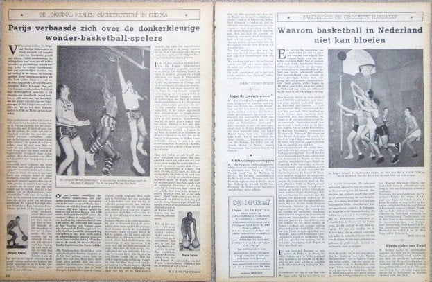 Artikelen over diverse sporten 1950 Basketball Waterpolo, Ophalen of Verzenden, 1940 tot 1960, Tijdschrift