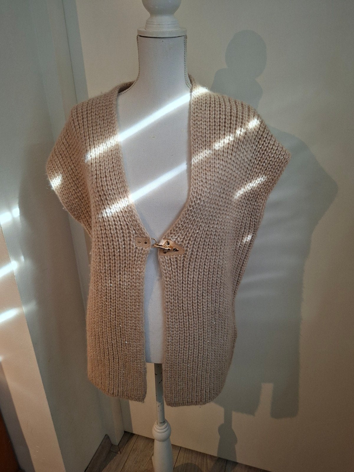 Fay gebreid vest met oa alpaca en wol, mt M, Bruin, Verzenden, Maat 42/44 (L), Zo goed als nieuw