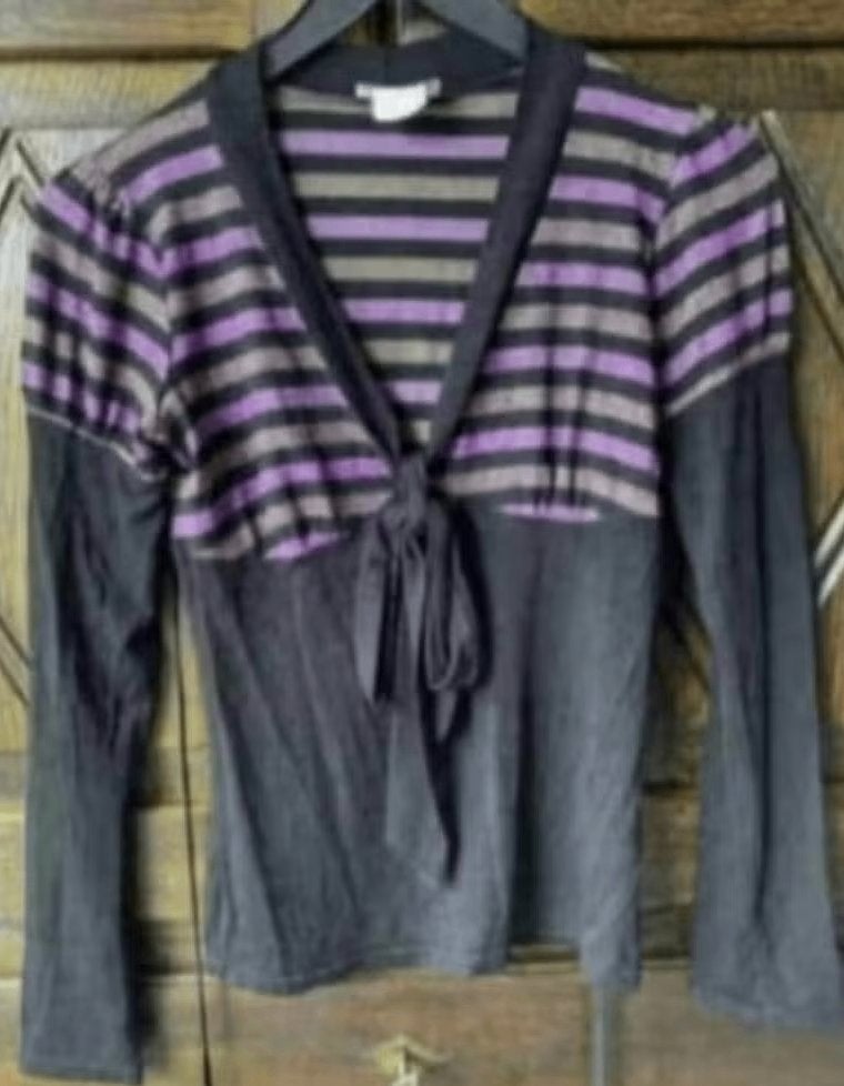 Zwarte paarse top; Jus d'orange; S / M; rose, roze glitter, Kleding | Dames, Zwart, Ophalen of Verzenden, Zo goed als nieuw, Lange mouw