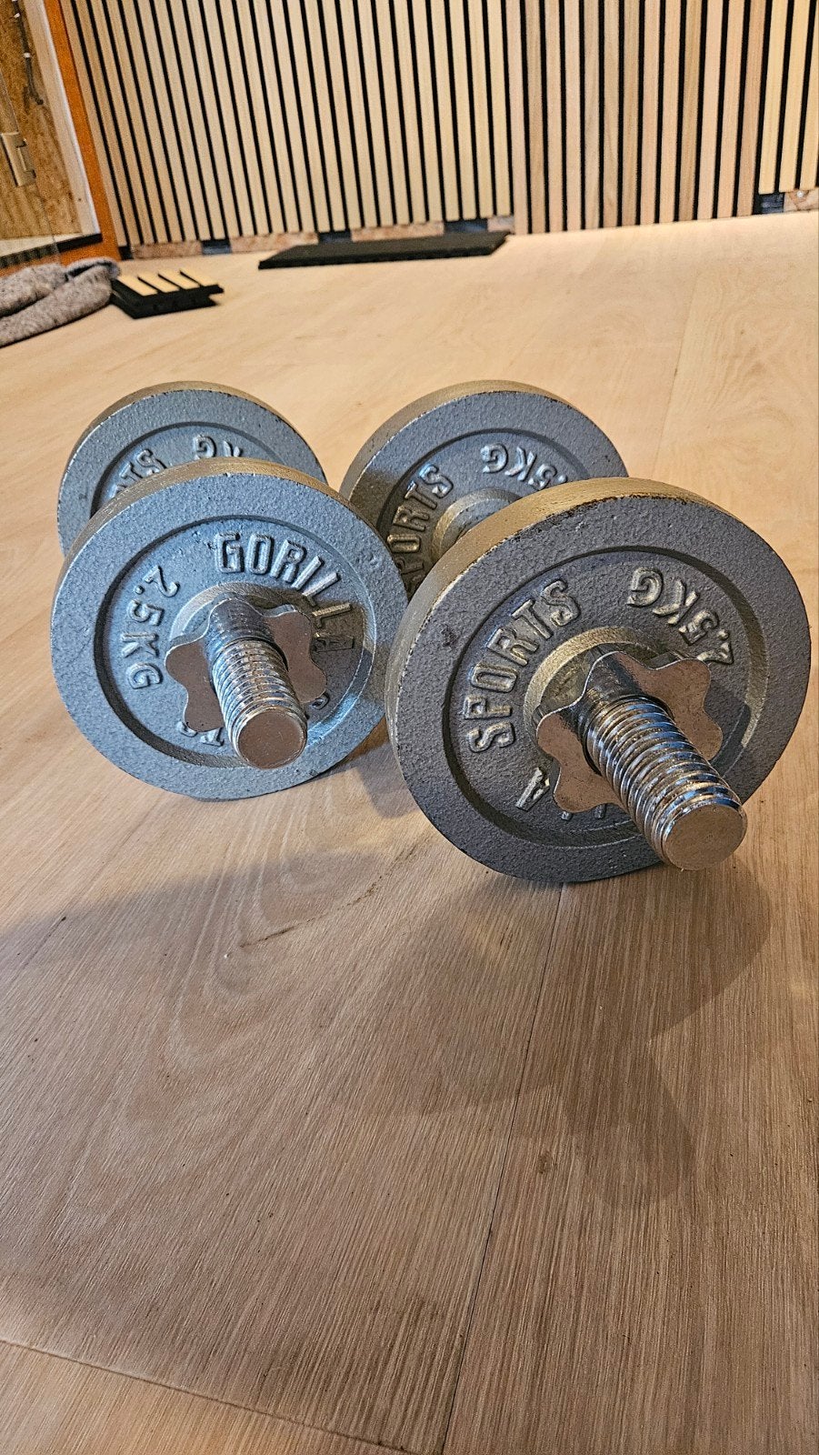 Verstelbare dumbell 4x 2,5kg, Ophalen, Gebruikt, Armen, Halterschijven