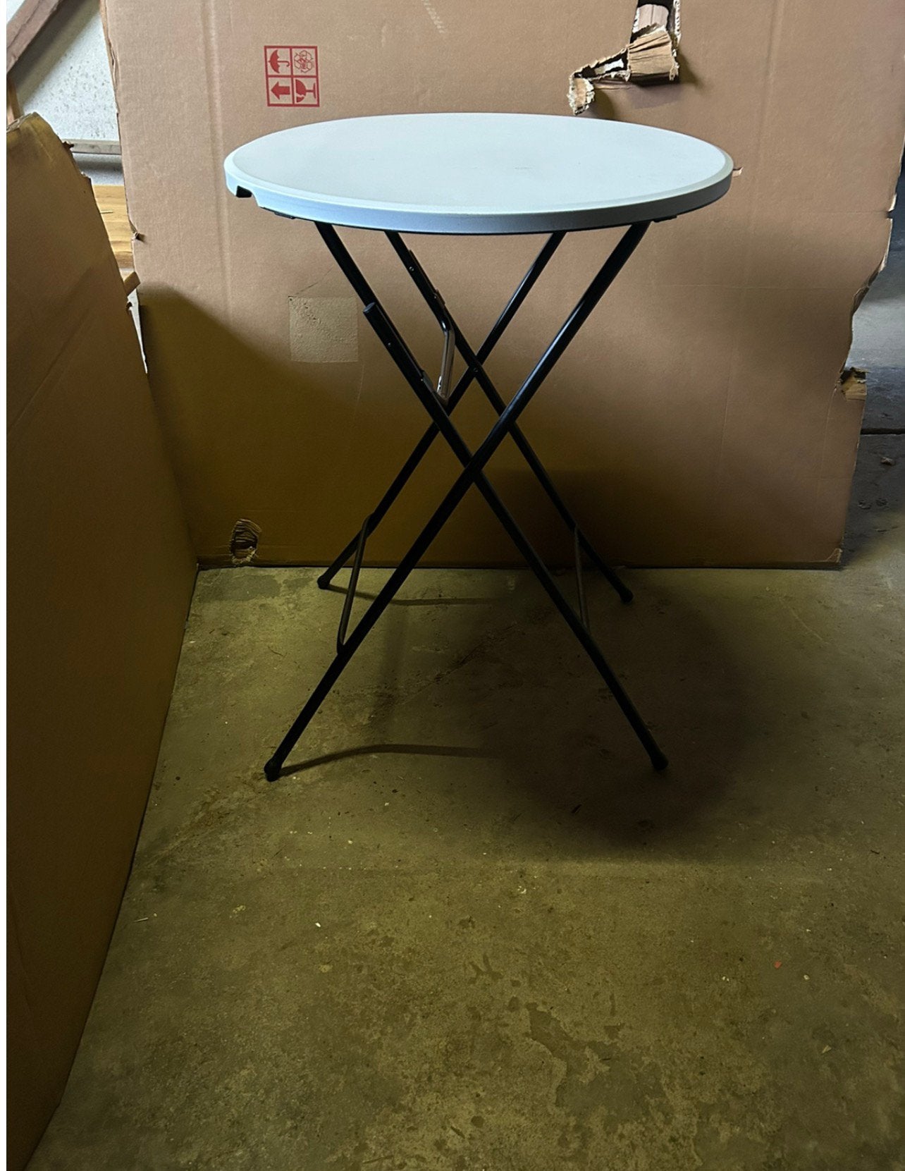 3x Sta tafel 110cm hoog omtrek van 81cm, Ophalen, Zo goed als nieuw