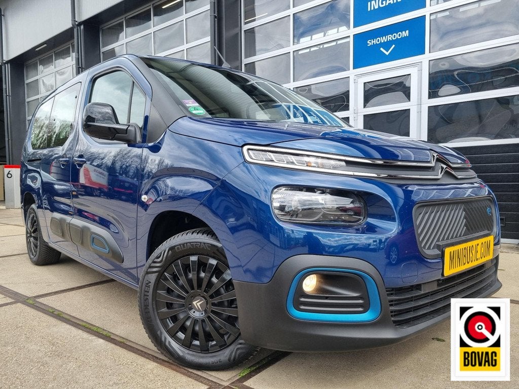 Citroen ë-Berlingo XL Feel 50 kWh SoH 100% / NAVI / AIRCO E, Auto's, Gebruikt, Blauw, 1713 kg, Automatische klimaatregeling
