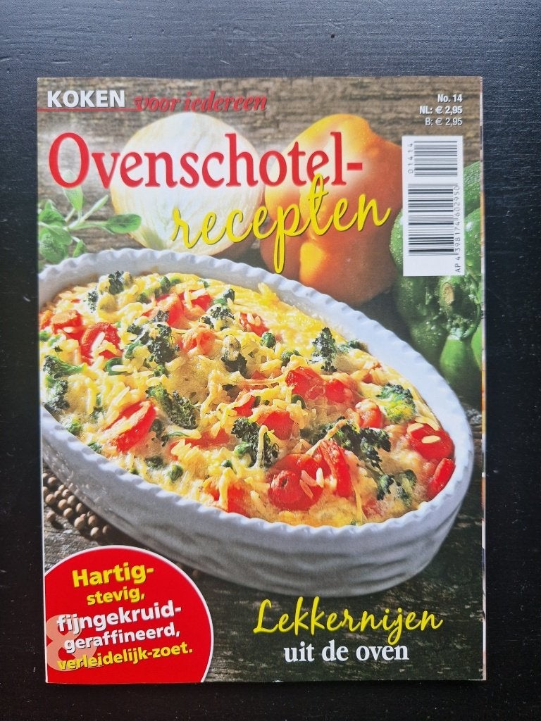 Vintage kooktijdschriftje - Ovenschotel recepten, Ophalen of Verzenden, Hoofdgerechten, Overige gebieden, Onbekend