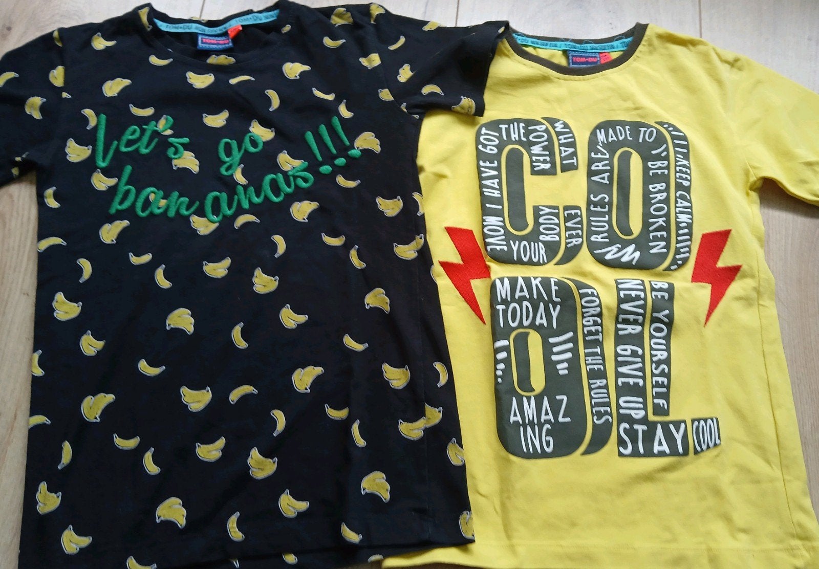 2 Tom-Du T-shirts Maat 128-134, Gebruikt, Ophalen of Verzenden, Tom-Du, Shirt of Longsleeve