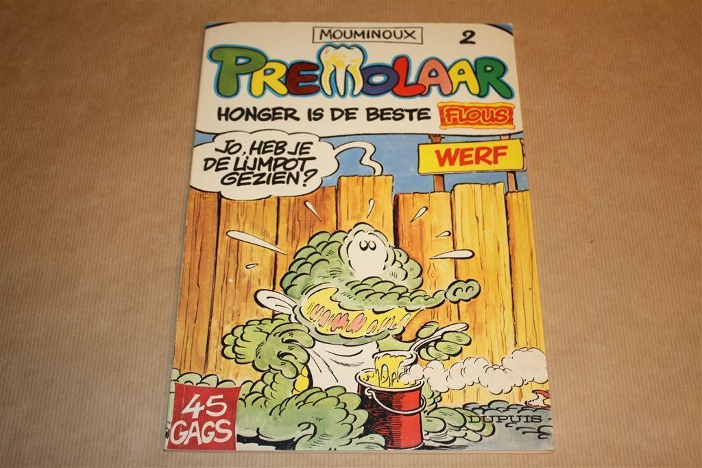 Honger is de beste flous. Premolaar, 2. Mouminoux., Boeken, Eén stripboek, Ophalen of Verzenden, Gelezen