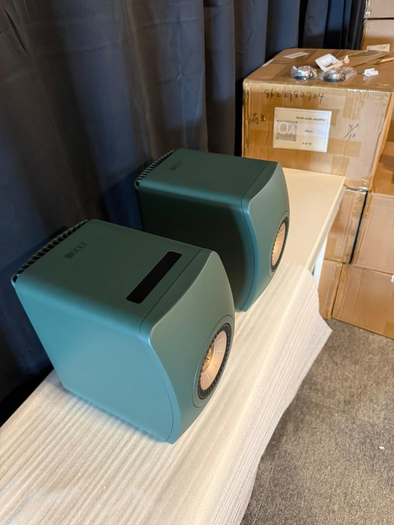 KEF LS50 Wireless II – Green | Als nieuw | Dealer garantie, Audio, Tv en Foto, Luidsprekers, Overige merken, Ophalen of Verzenden