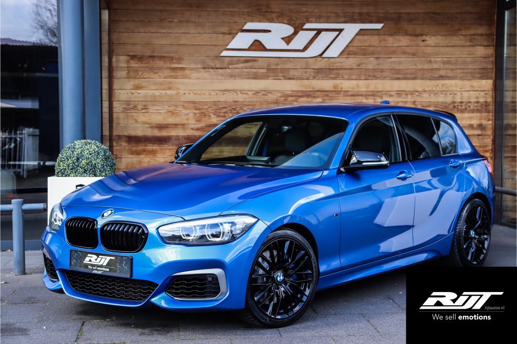 BMW 1-serie M140i High Executive *Sp.leder/Carplay/Alcantara, Achterwielaandrijving, Gebruikt, Blauw, 340 pk