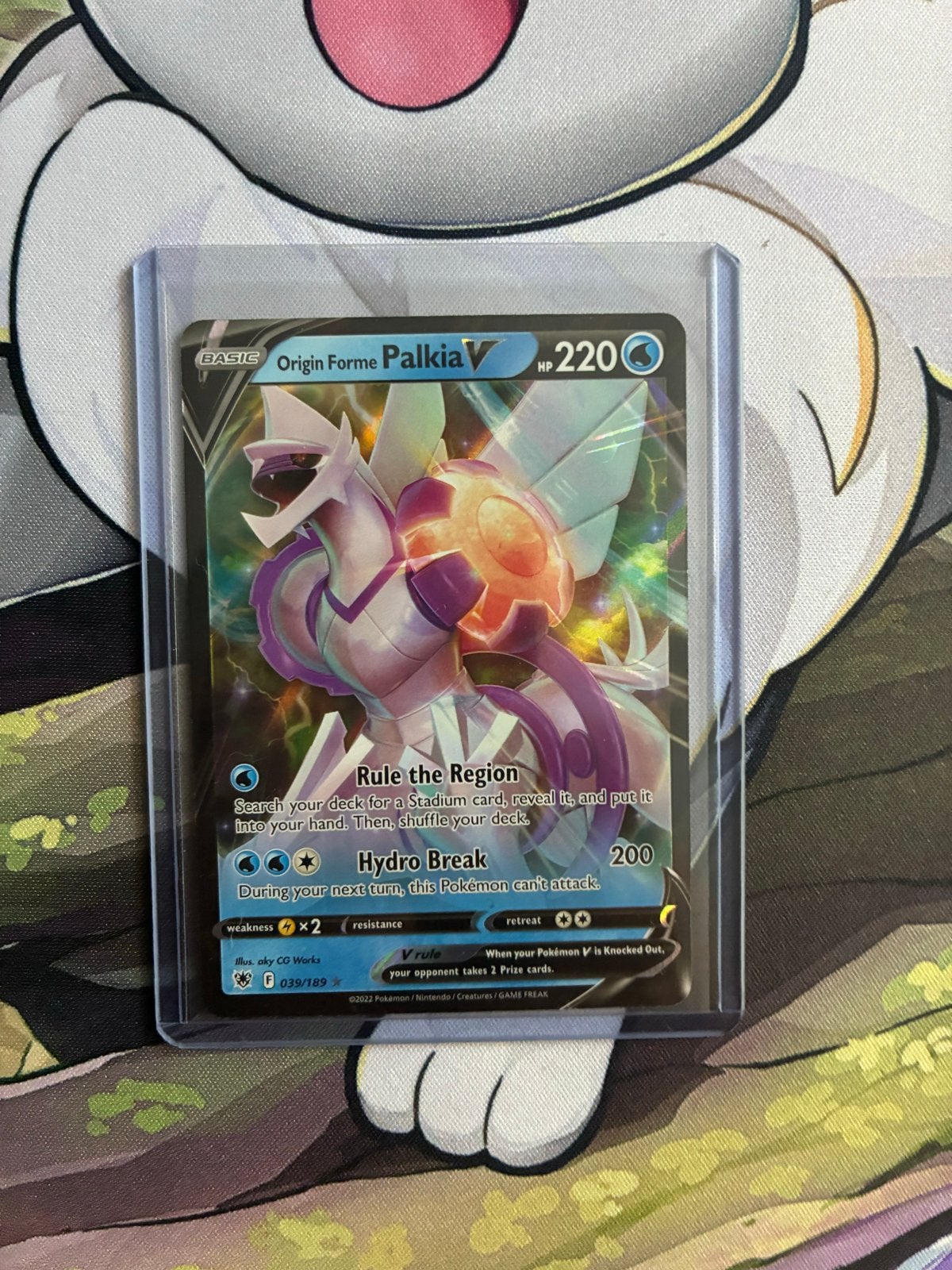 Origin Forme Palkia V Pokémon Kaart (039/189), Ophalen of Verzenden, Zo goed als nieuw, Losse kaart