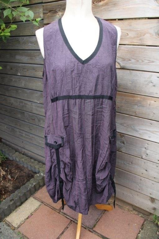 Jurk aubergine/ zwart Paprika mt T5 (52) Vaste prijs, Kleding | Dames, Jurk, Paars, Ophalen of Verzenden, Zo goed als nieuw