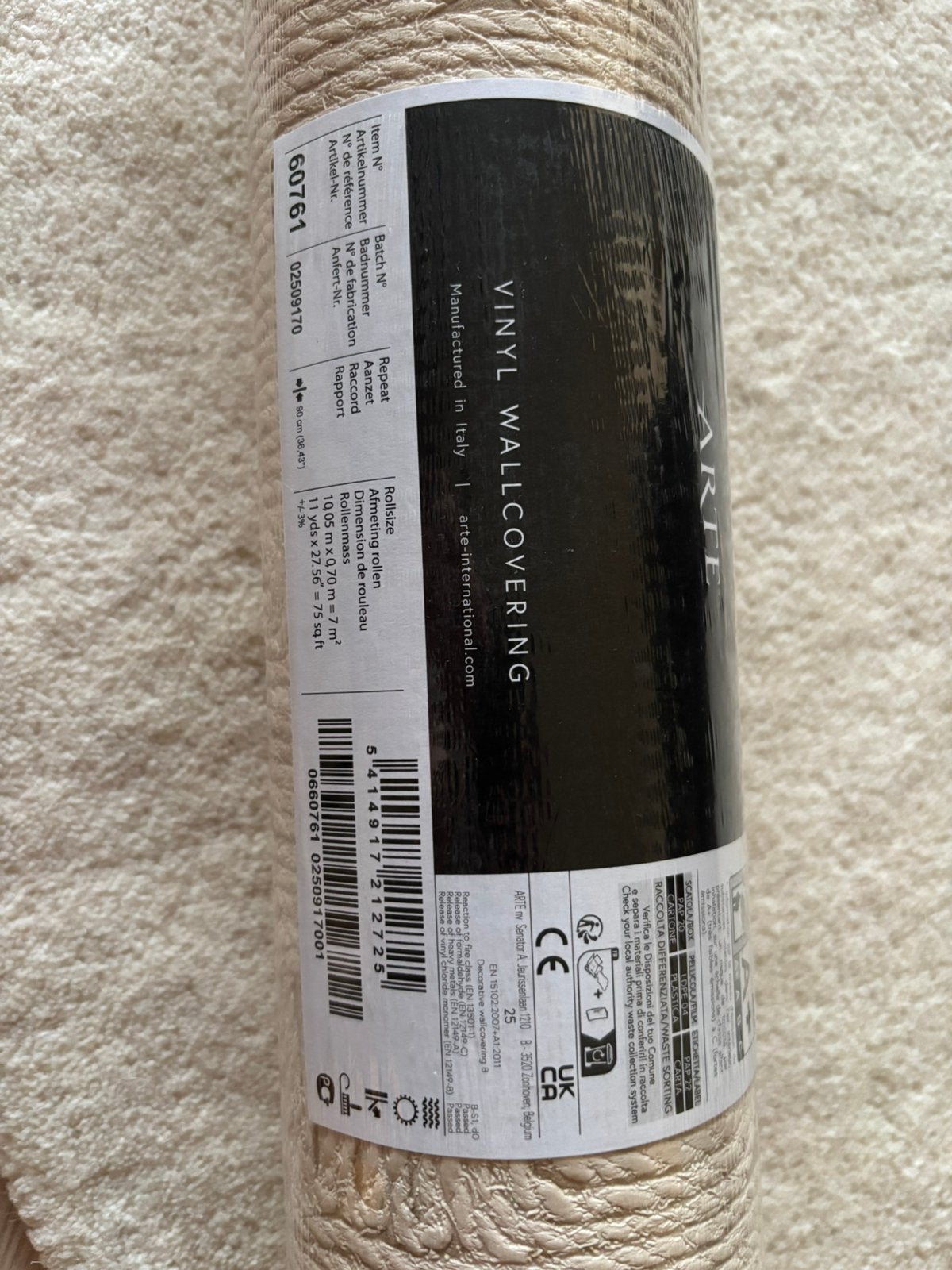 1 rol behang Arte Tali Edge, Ophalen, Minder dan 10 m²