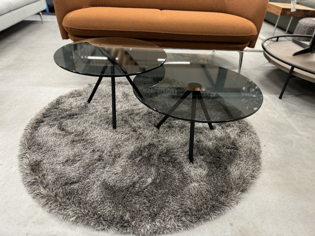 Nieuw Beek Maupertuus Salontafel Zwart Glas Design Tafel 60, 50 tot 100 cm, Rond, Nieuw, Glas