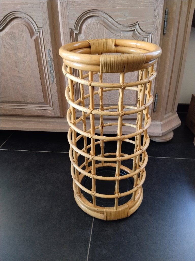 vintage bamboe paraplu mand, Ophalen of Verzenden, Zo goed als nieuw, Overige materialen