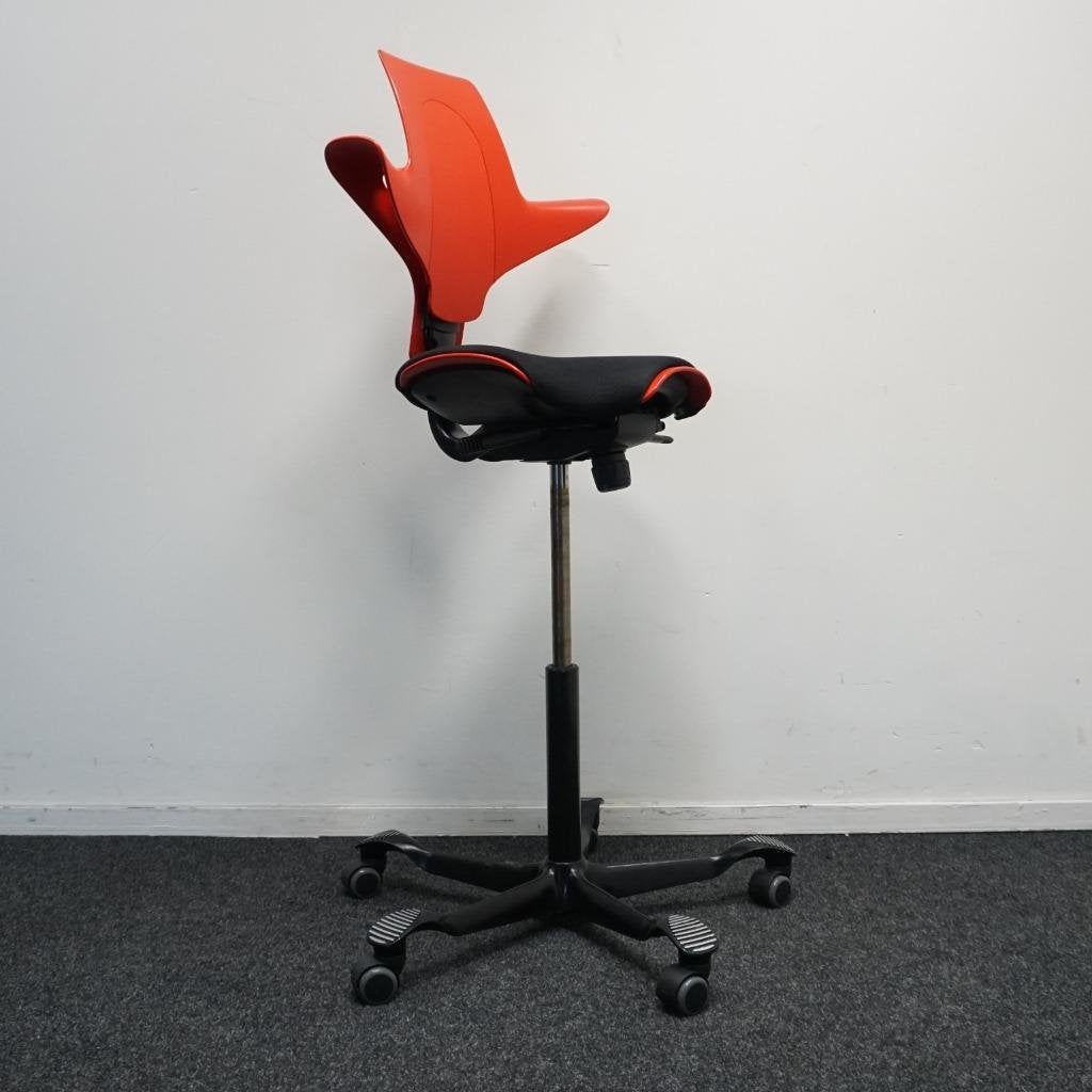 HAG Capisco Puls 8020 Bureaustoelen | Zadelzit | Rood, Huis en Inrichting, Bureaustoelen, Gebruikt, -, -, Ophalen of Verzenden