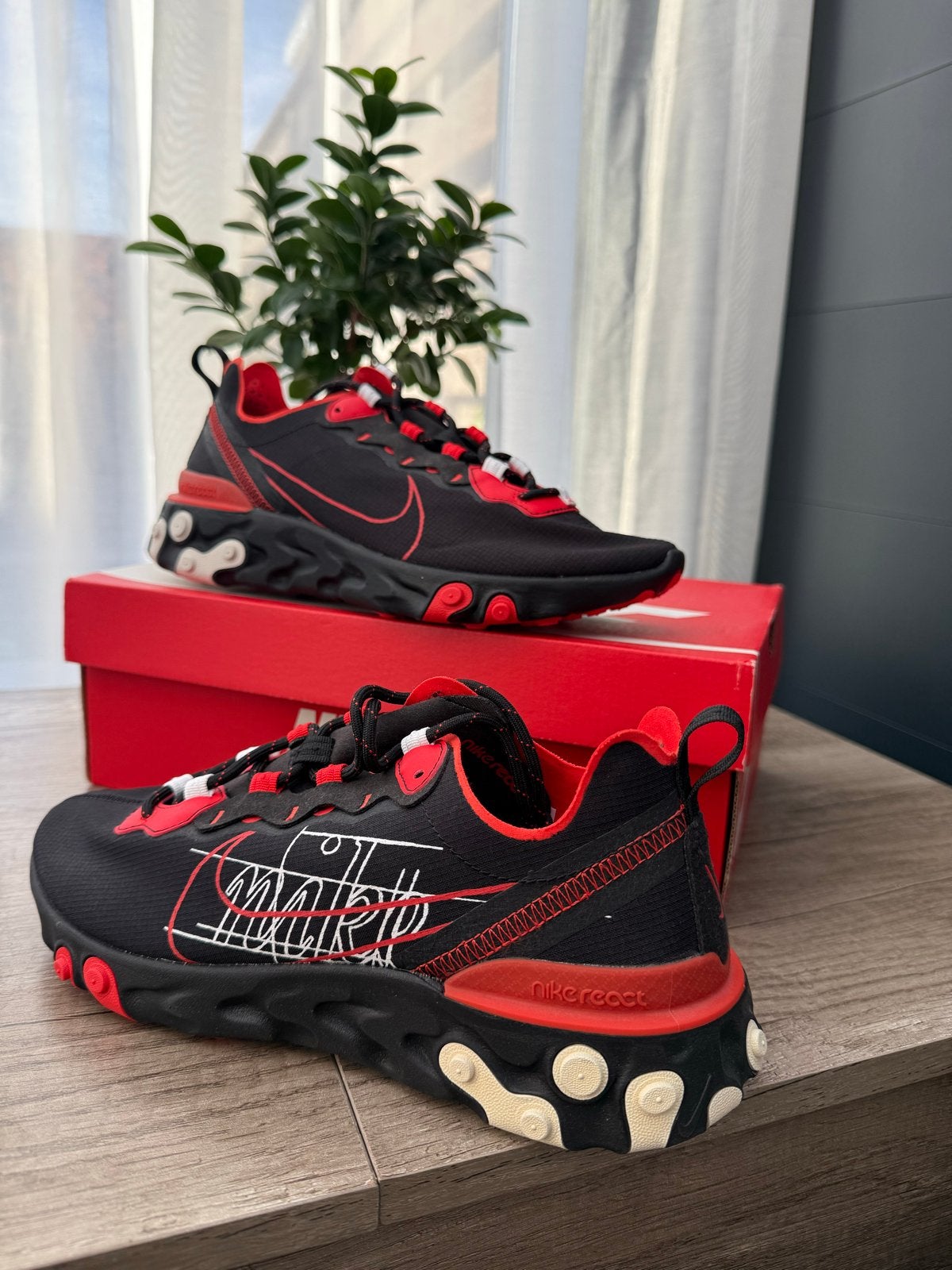 Nike React Element 55 x Limited Edition, Kleding | Heren, Ophalen of Verzenden, Nieuw, Zwart, Sneakers of Gympen