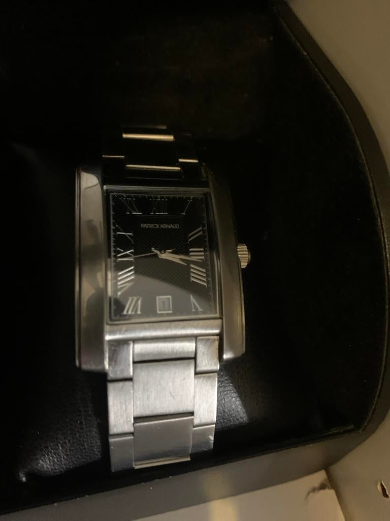 Patrick Arnaud Tank Horloge - Chroomkleurig, Sieraden, Tassen en Uiterlijk, Horloges | Dames, Gebruikt, Polshorloge, Overige merken