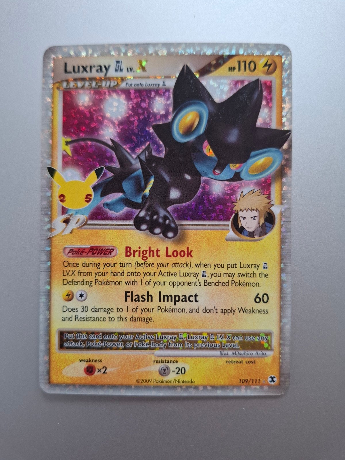 Pokémon Kaart Luxray GL LV.X 109/111 - Platinum Arceus, Ophalen of Verzenden, Gebruikt, Losse kaart, Foil