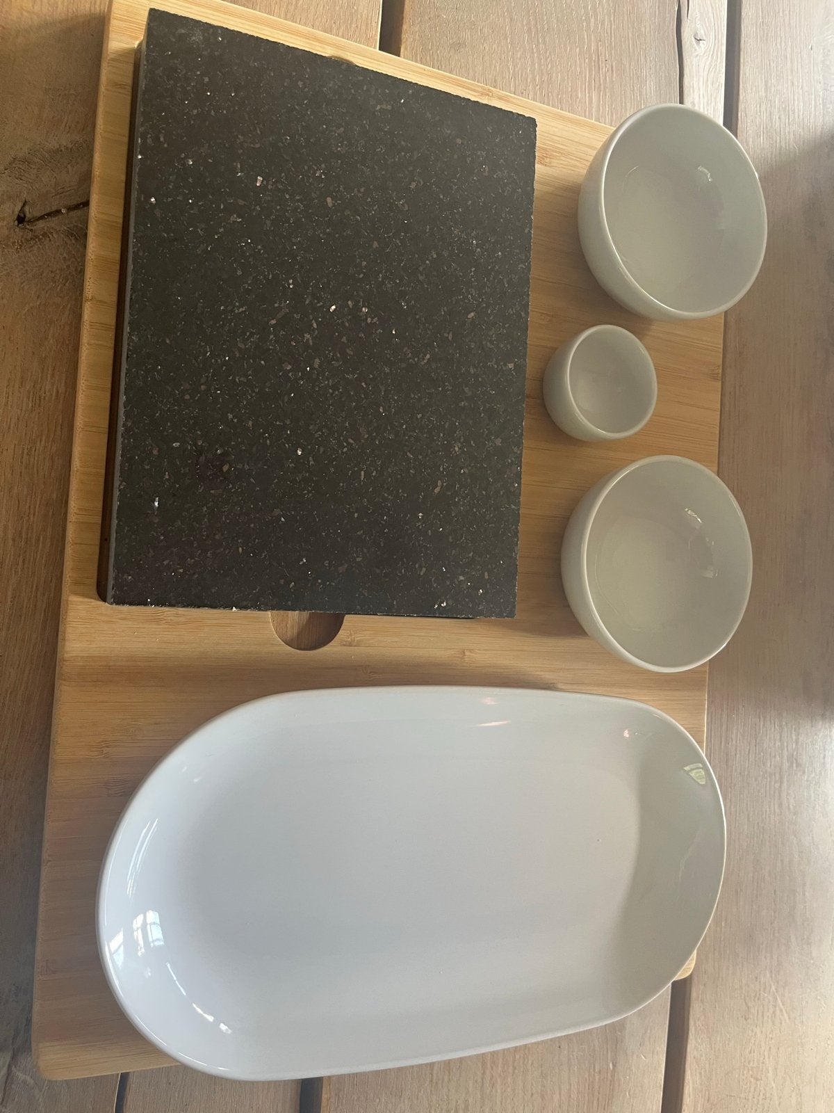 Lava steen set voor restaurant of privé gebruik, Ophalen, Overige typen, Zo goed als nieuw, Zwart