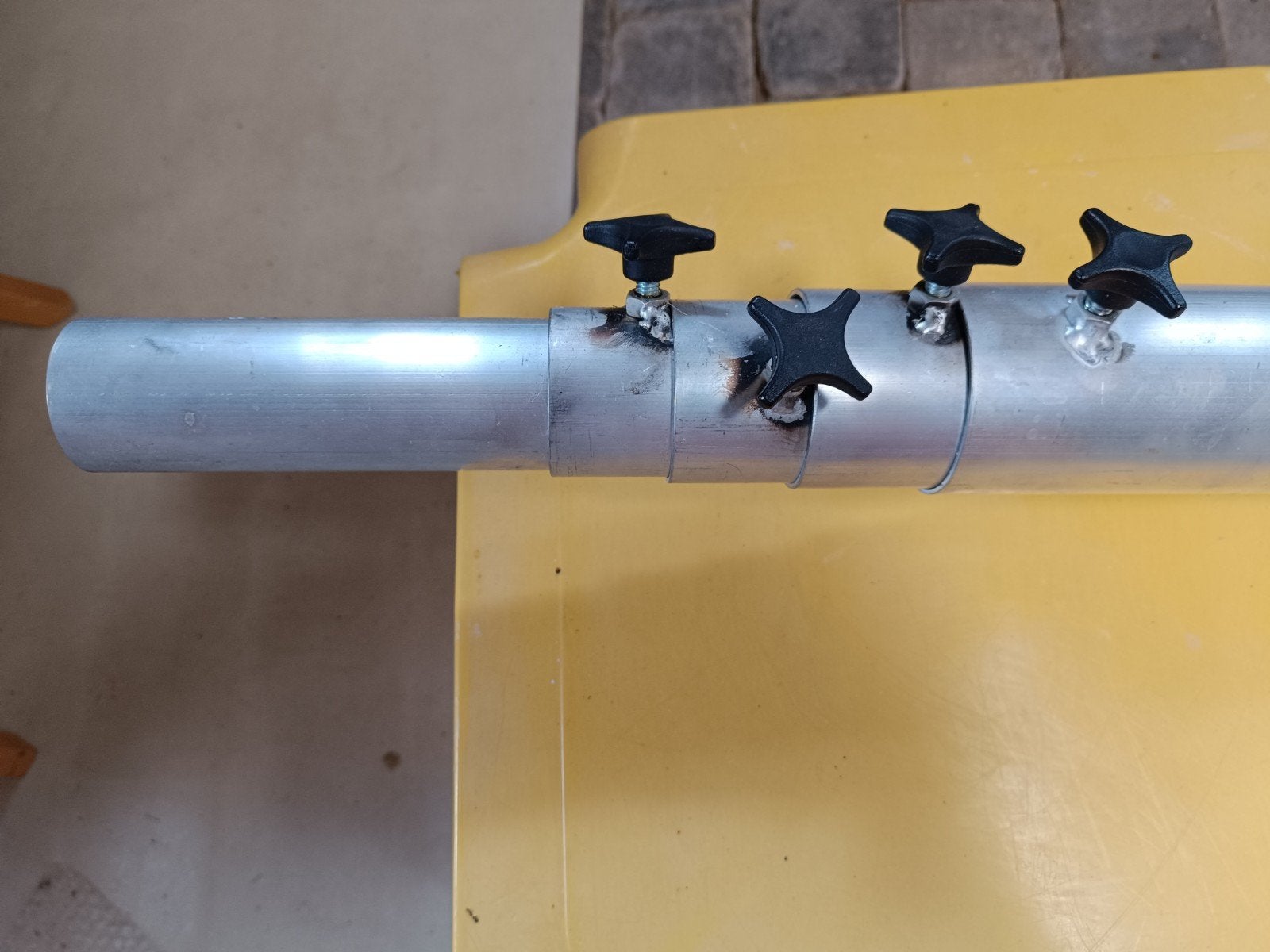 5-delige aluminium schuifmast met muurbeugels, Ophalen, Nieuw, Mast