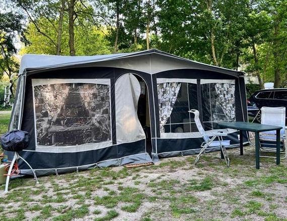 Dorema Multi Nova voortent, maat 13 grijs - incl licht frame, Ophalen, Zo goed als nieuw, Tot en met 5
