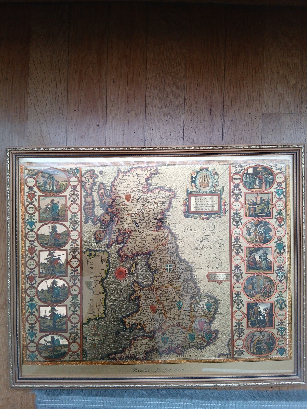 John Speed Groot Brittannië Engeland 1610-1612 kaart  goud, Boeken, Atlassen en Landkaarten, Ophalen of Verzenden, Verenigd Koninkrijk
