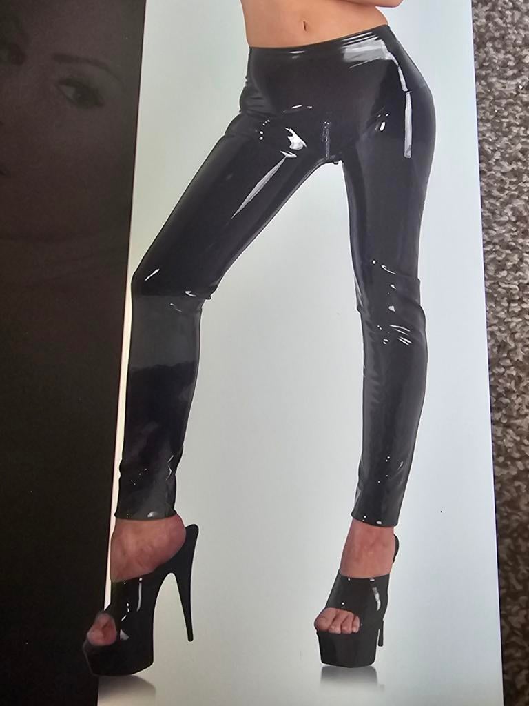Nieuwe Latex Legging Zwart - Maat XXL, Legging, Zwart, Nieuw, Overige maten