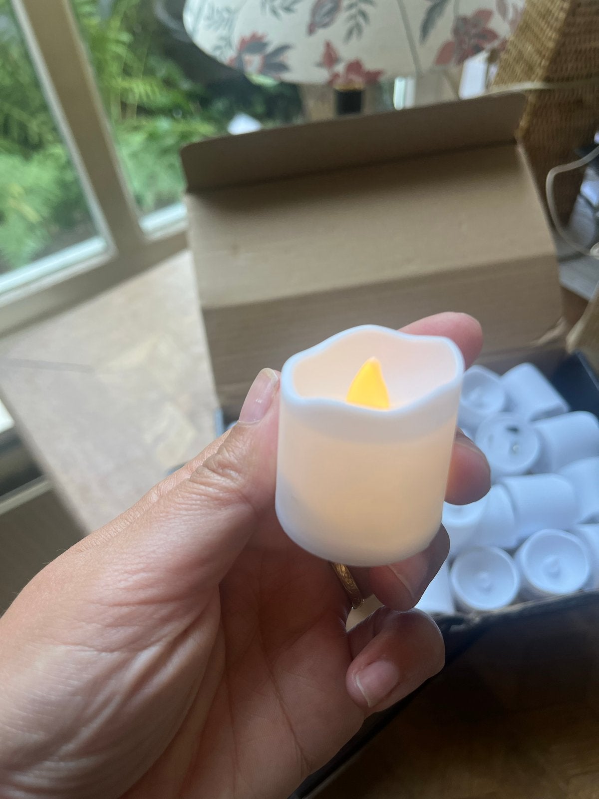 72 LED Kaarsjes - Warm Licht - Nieuw en Ongebruikt, Kunststof, Wit, Nieuw, Ophalen of Verzenden