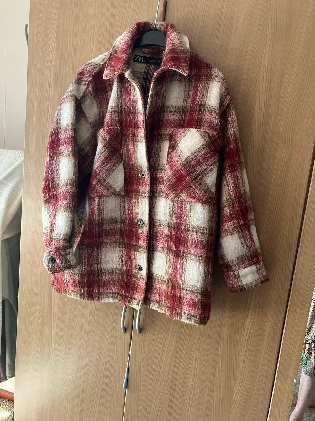 Jas mt. XS.    ( valt groot).     Zara., Kleding | Dames, Verzenden, Zo goed als nieuw, Maat 34 (XS) of kleiner, Rood
