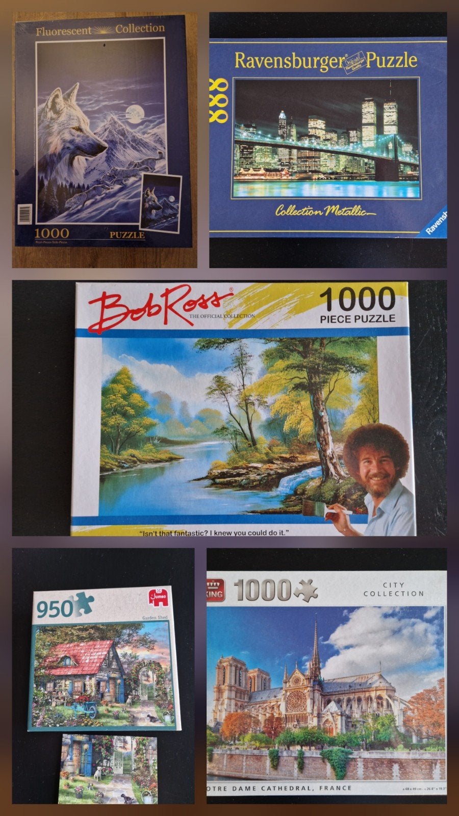 5 legpuzzels zie omschrijving en foto's Nieuw!, Ophalen, 500 t/m 1500 stukjes, Nieuw