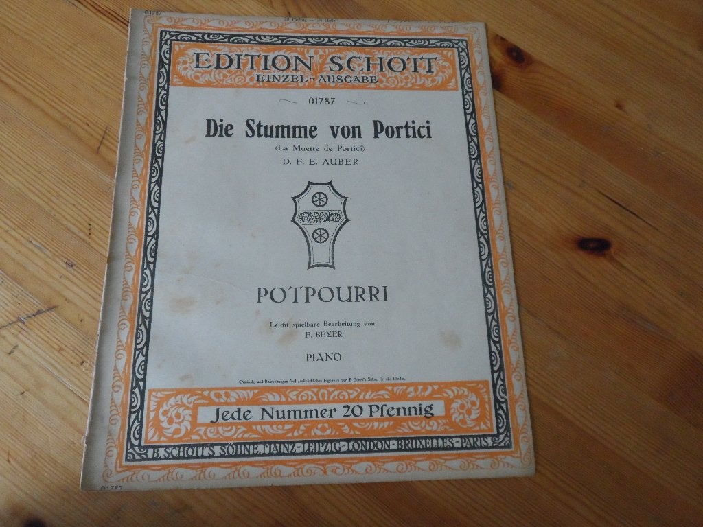 Auber / beyer - die stumme von portici potpourri, Gebruikt, Klassiek, Ophalen of Verzenden, Artiest of Componist
