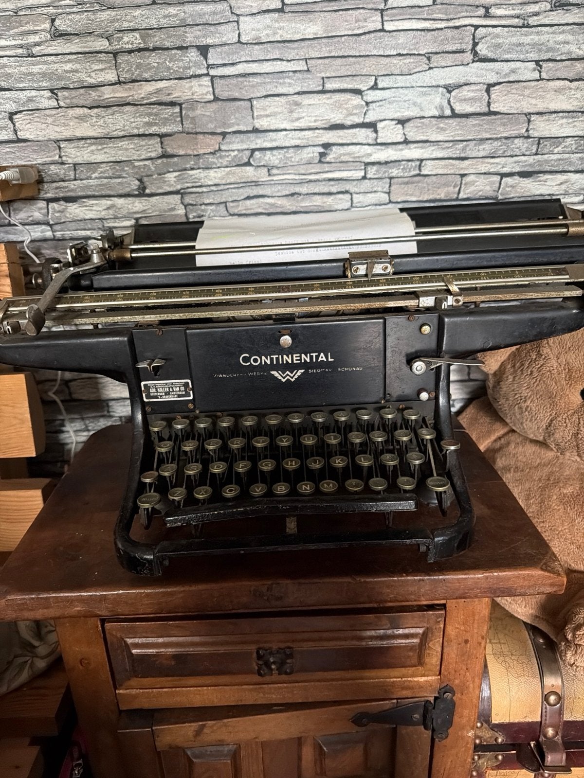 Prachtige Vintage Continental Typemachine, Diversen, Typemachines, Ophalen of Verzenden, Gebruikt