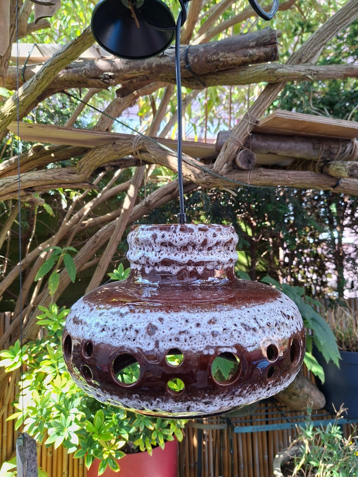 West germany pottery hanglamp, Huis en Inrichting, Lampen | Hanglampen, Ophalen of Verzenden