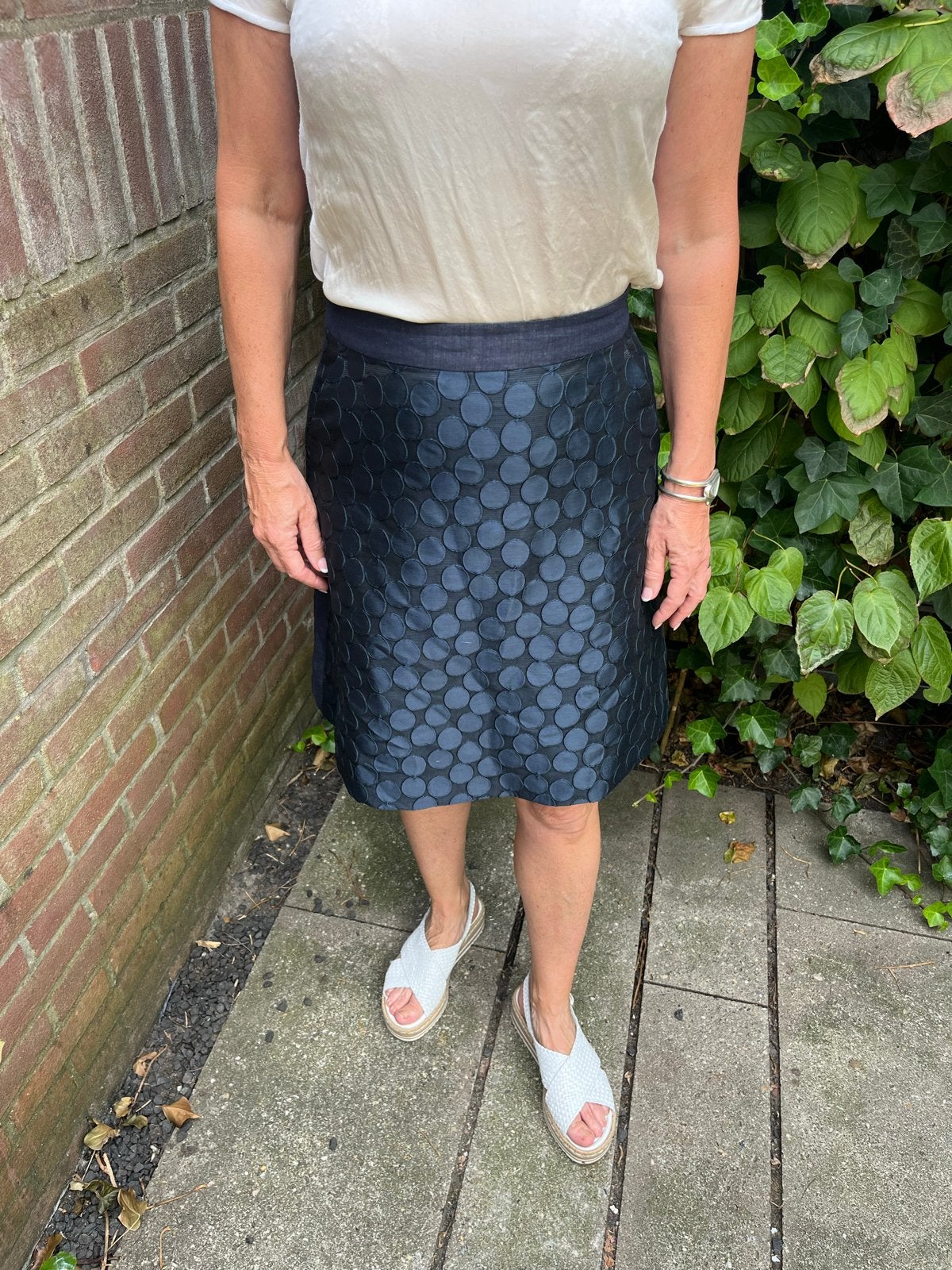 MaxMara Weekend rok met stippenpatroon, Maat 38/40 (M), Blauw, Ophalen of Verzenden, Zo goed als nieuw