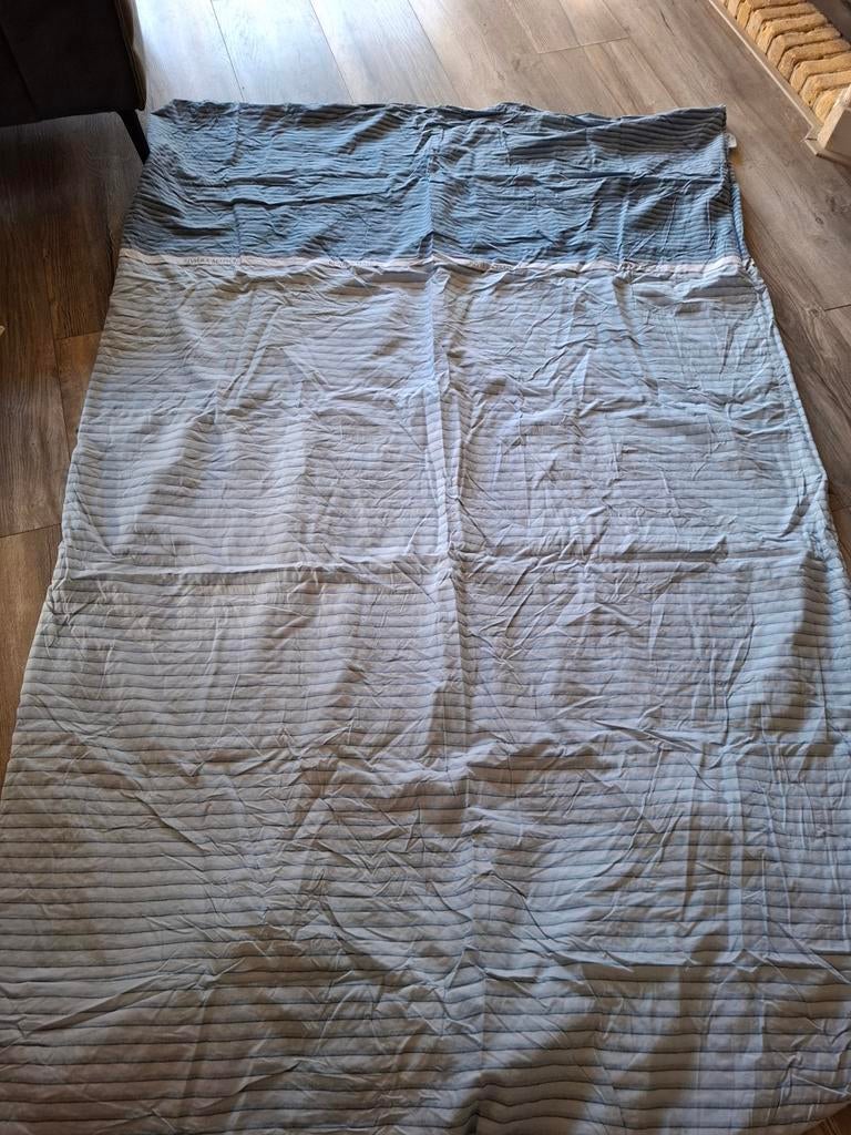 Riviera Maison dekbedovertrek Peaty Blue 1 persoons 140x220, Huis en Inrichting, Slaapkamer | Beddengoed, Zo goed als nieuw, Dekbedovertrek